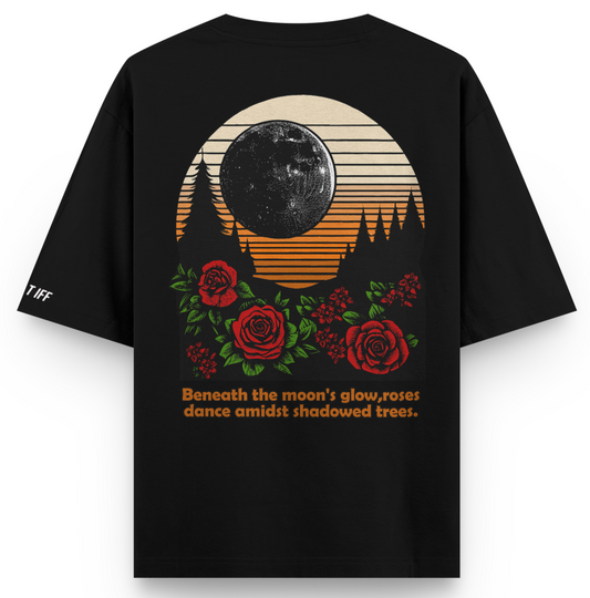 Moon and Roses Oversized T-shirt